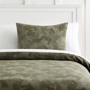 Pottery Barn Teen Camo Organic Duvet Cover and Shams (set of 2)